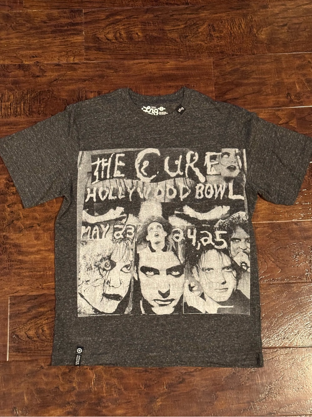 The Cure Collector Tour Shirt Rock Band Black Unisex Tshirt Grey Graphic Size S